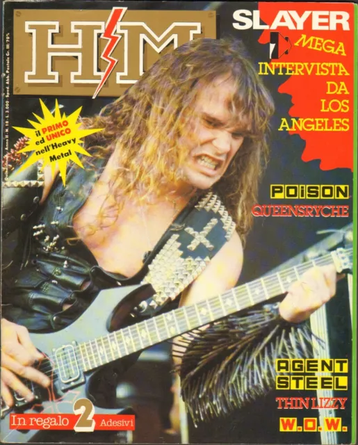 Rivista HM 1987 n. 18 Anno II ed. Leti - in copertina Kerry King (Slayer)