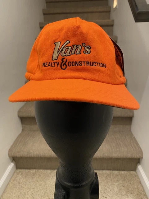 Blaze Orange Ten Mile Cloth Cap with Flaps and Drawstring Closure NWT
