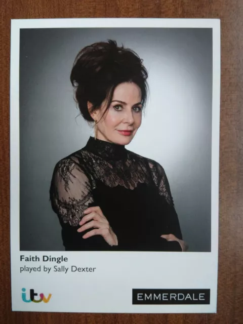 SALLY DEXTER *Faith Dingle* EMMERDALE NOT SIGNED FAN CAST PHOTO CARD FREE POST