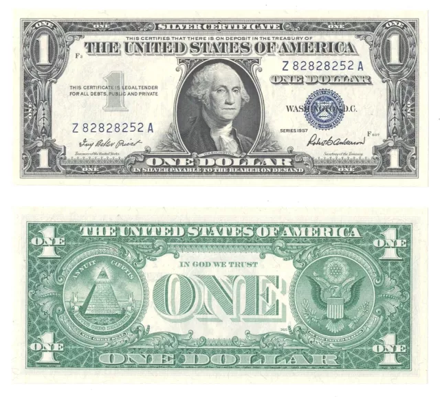1957 $1 Silver Certificate Fr 1619 Uncirculated #252