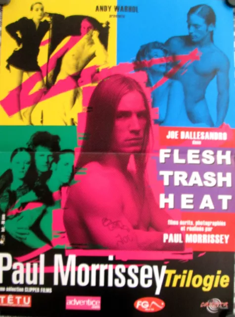 Paul Morrissey Trilogy French Petit Movie Poster Andy Warhol's Heat, Trash Flesh