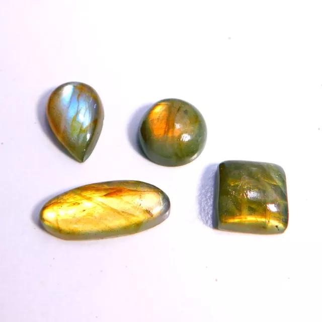 100% Natural Golden Labradorite 57.60Cts. Mix Cabochon Loose Gemstone