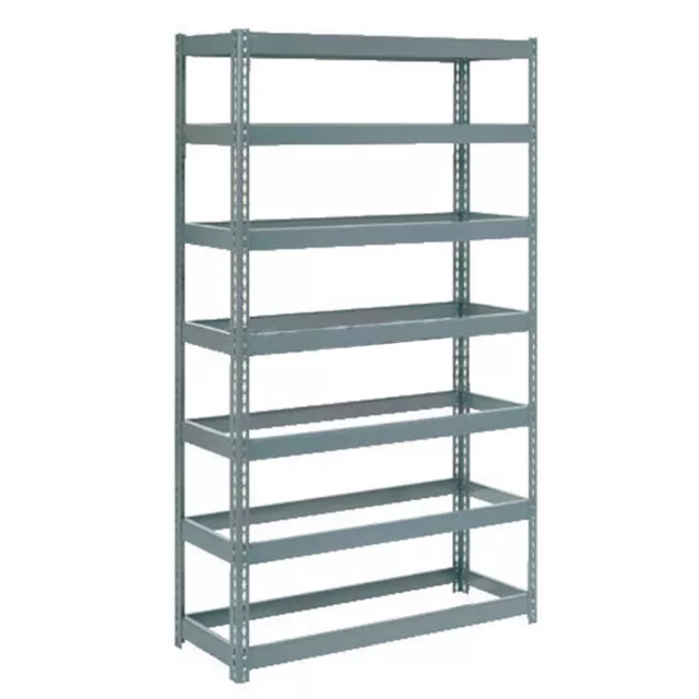 Boltless Extra Heavy Duty Shelving 48"W x 24"D x 96"H 7 Shelves No Deck