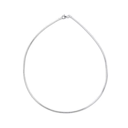 1mm SOLID STERLING SILVER 925 ITALIAN OMEGA LINK STYLE CHAIN NECKLACE JEWELLERY
