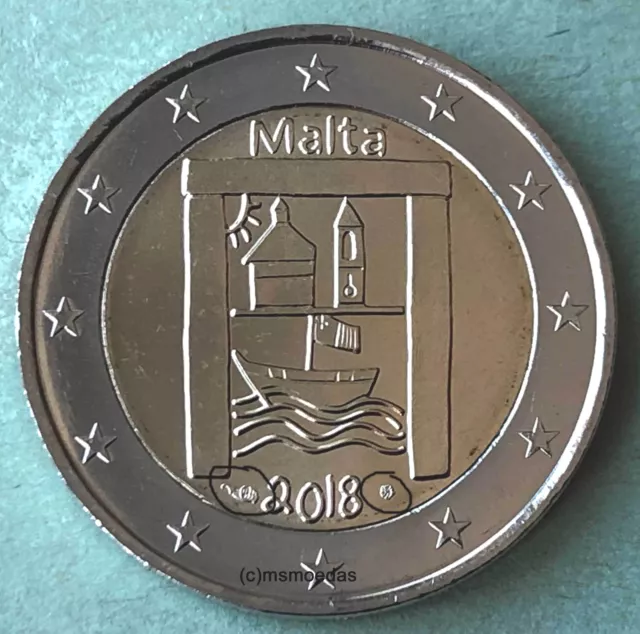 Malta 2 Euro 2018 Kulturelles Erbe Gedenkmünze commemorative Münzzeichen MdP