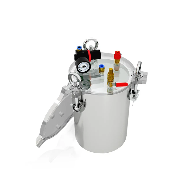 STAINLESS STEEL DISPENSER Pressure Tank Fluid Dispensing Bucket Storage