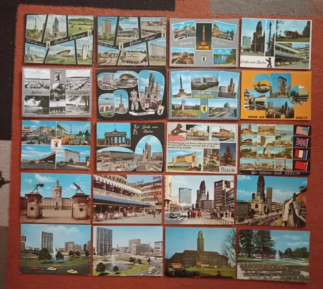 Berlin 20 Ansichtskarten Postkarten Konvolut, Sammlung. Lot 12 Gebraucht.