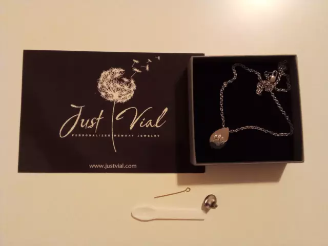 Dog Paw Print Pet Cremation Urn Pendant