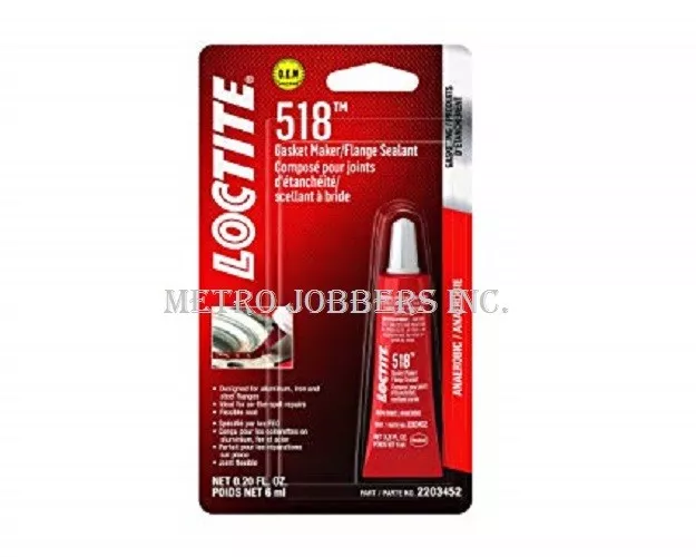 Loctite 2203452 518 Gasket Maker/Flange Sealant, 6 ml Tube