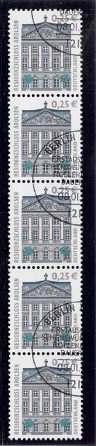 Bund BRD 2004; 5er Streifen mit NUMMER; Mi.Nr. 2374 R; saub. gestempelt