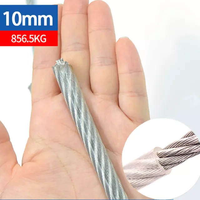 Clear PVC Coated Stainless Steel Wire Rope Cable 3mm 4mm 5mm 6mm 8mm 10mm 12mm