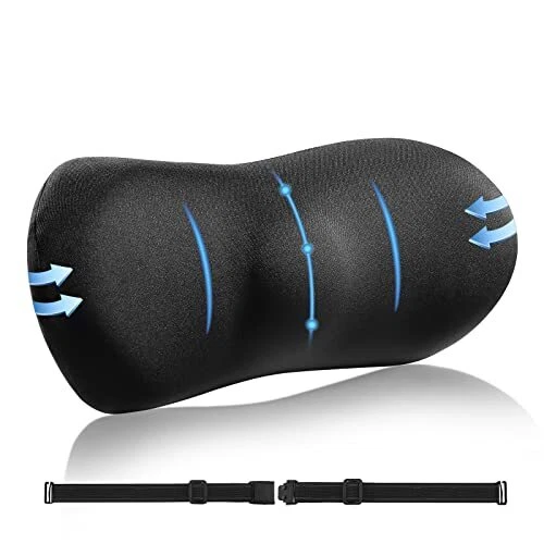 SHAKERINO Lumbar Support Pillow – Memory Foam Lumbar Pillow for Lower Back Su...