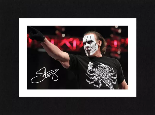 8X6 Mount STING Signed PHOTO Print Gift Ready To Frame WWE Wrestling