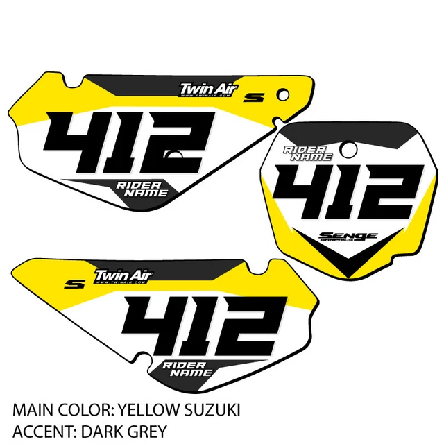 RM 85 SG63  Custom MX Number Plates Senge Graphics Kit Compatible with Suzuki