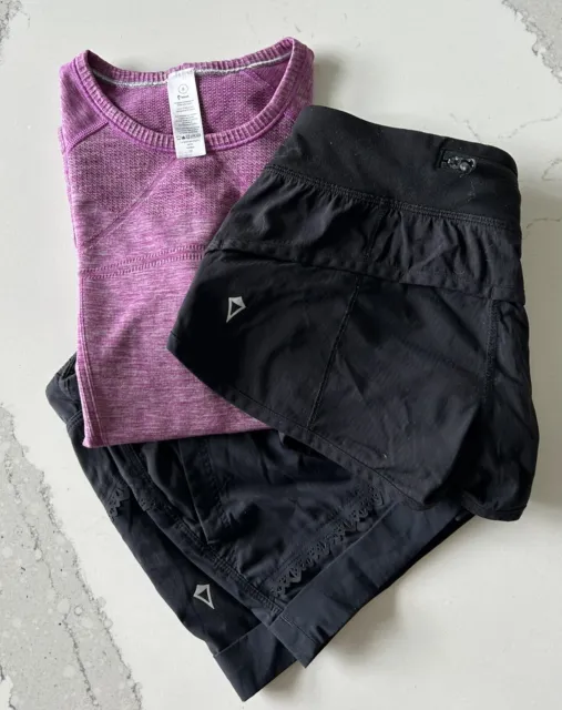 Ivivva by Lululemon Girls size 8 Lot Of Two Shorts, One Shirt