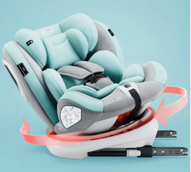 Baby Car Seat 360 Degree 1 Click Rotational Luxury Car Seat For 0-12 Years,MINT
