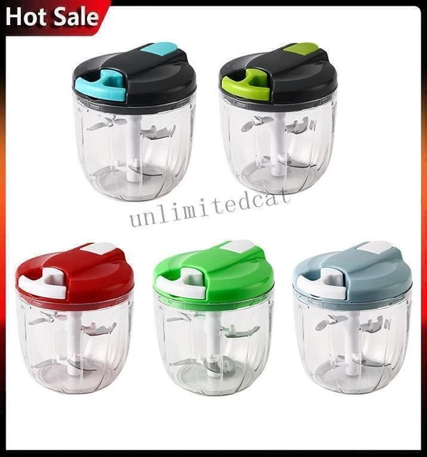 VEGETABLE ONION Garlic Chopper Manual Pull Rope Food Hand Held Dicer ...