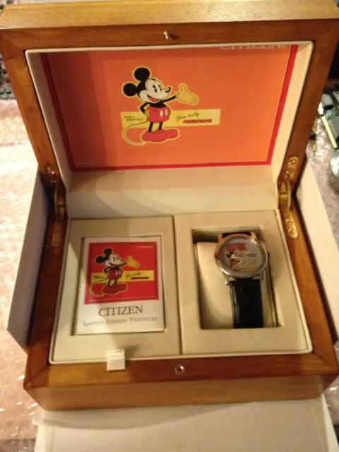 Citizen 75 Years With Mickey Mouse Disney Anniversary Watch New In Box
