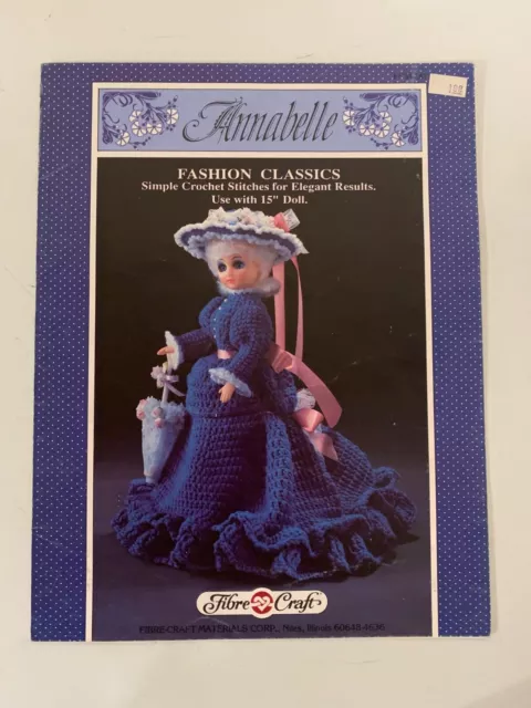 Annabelle Crochet Muñeca Vestido Patrón Fibra-Artesanal FCM 167