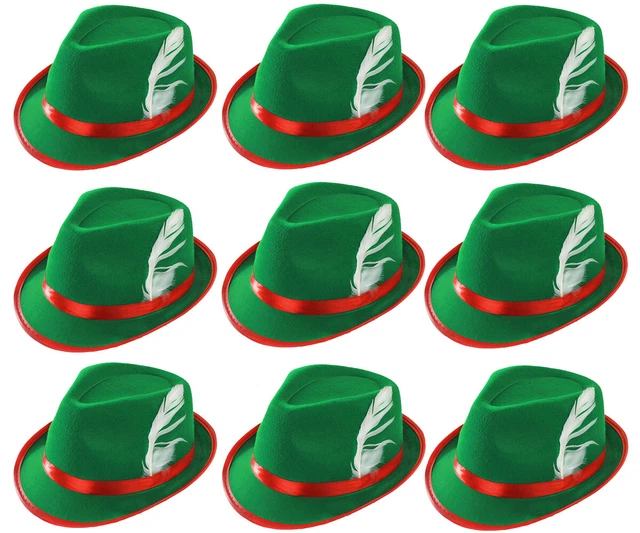 DELUXE BAVARIAN HATS Oktoberfest Green Felt German Beer Festival
