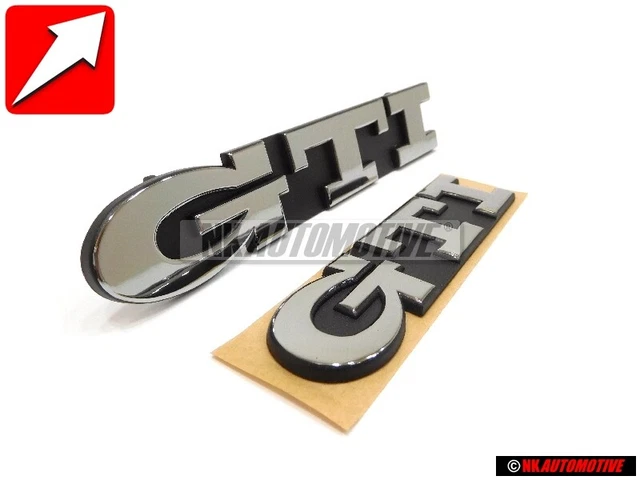 SET For VW Golf MK3 GTI Front Grill & Rear Boot Badge Emblem Chrome