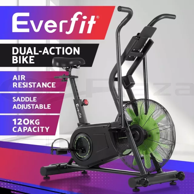 Everfit Air Bike Dual Action Exercise Bike Fitness Equipment Home Gym Cardio