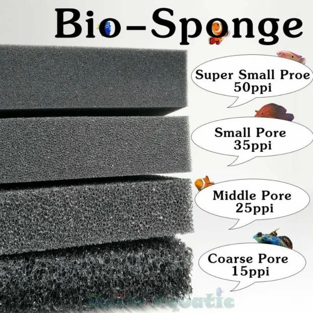 Bio Sponge Filter Media Pads Cut-to-fit Foam for Aquarium Fish Tanks Koi Ponds