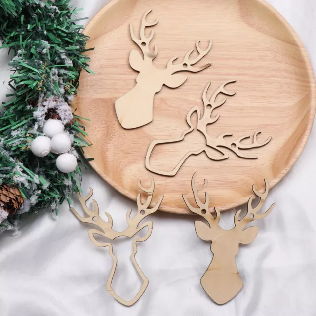 Decoraciones colgantes de pancarta de guirnalda de Navidad de madera sin terminar