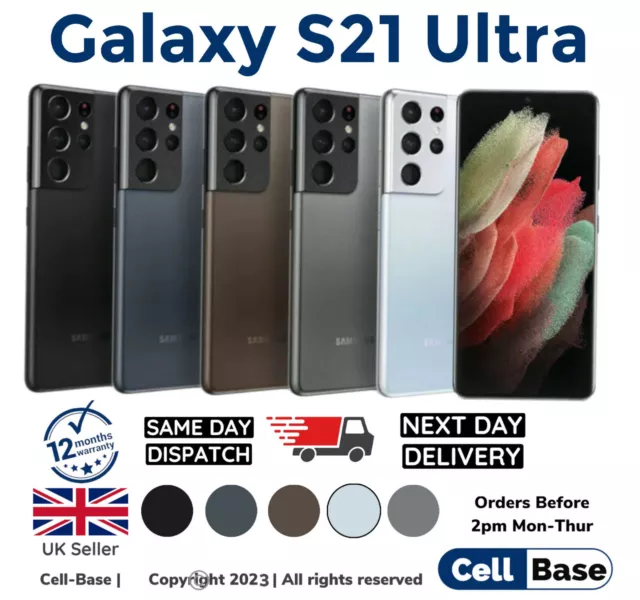 NEW Samsung Galaxy S21 Ultra 5G 128GB 256GB Unlocked Smartphone BOXED Re- SEALED