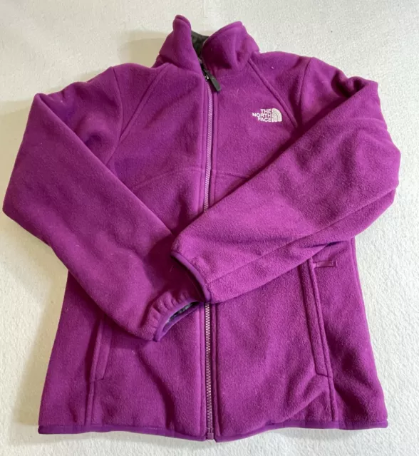 The North Face Girls Jacket L (14/16) Pink Gray Lined Fleece Warm Winter Jacket