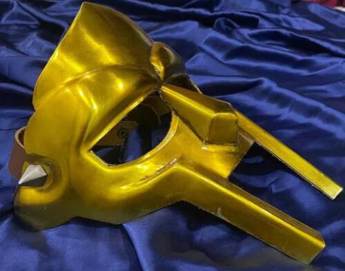 Medieval MF Doom Gladiator Face Mask Mad-villain Gold Finish Christmas item gift