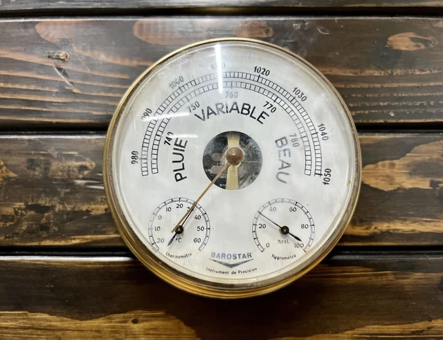 Instrument Maritime de precision Pluie Variable Beau Brass BAROSTAR Barometer