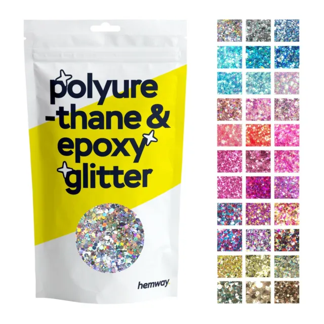 Hemway Glitter Epoxy Resin Art Pigments Metallic Colour Sparkle Shimmer Crafting