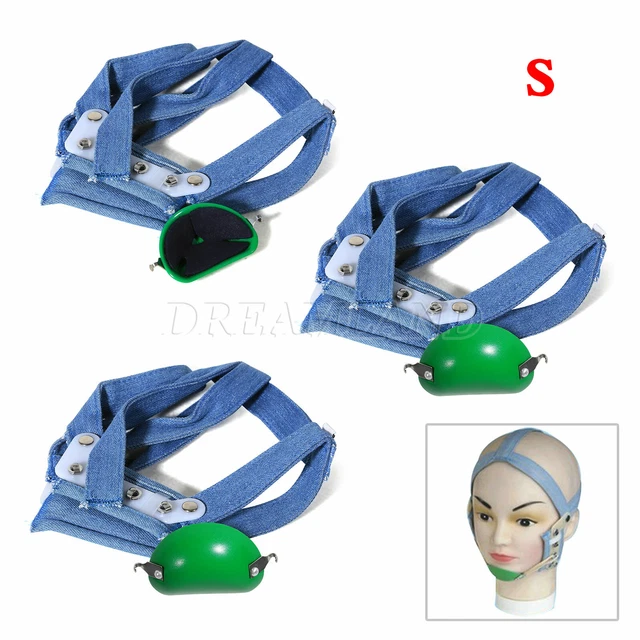 3* Dental Orthodontic Headgear High-Pull Gear W/ Rigid Chin Cap Strap Small Size