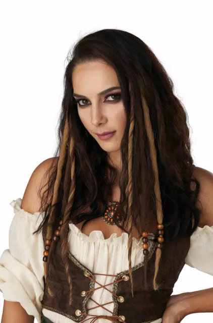 Steampunk Pirate Clip-In Dreads (Brown)