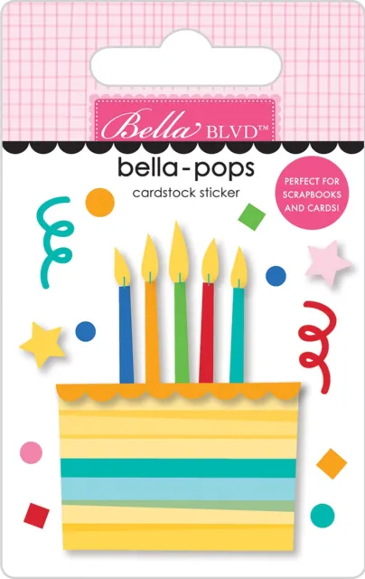 Birthday Bash Bella-Pops 3D Stickers-Eat Cake BB2771