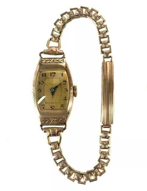 Vintage Deco Ladies Swiss 9Ct Solid Gold Handley Australian Made Case Watch