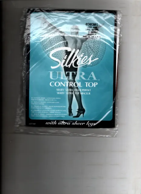 SILKIES ULTRA CONTROL Top sheer Legs Black nylon tights. Size Extra Large  £3.99 - PicClick UK