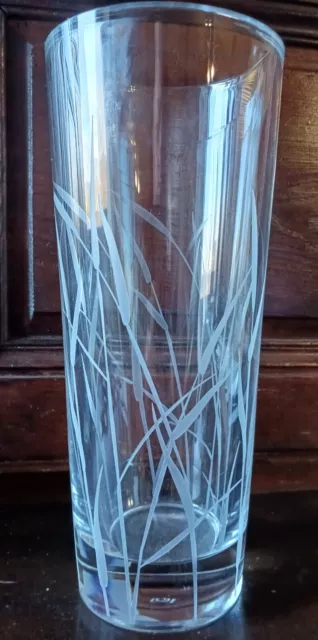 Vintage: Beau et important vase en cristal signé JG DURAND TBE  4 kgs / 31 cm.