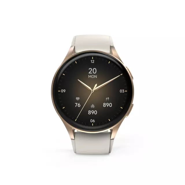 HAMA Smartwatch 8900, GPS, AMOLED 1,3 Zoll, Alexa, Gold/Beige B-Ware