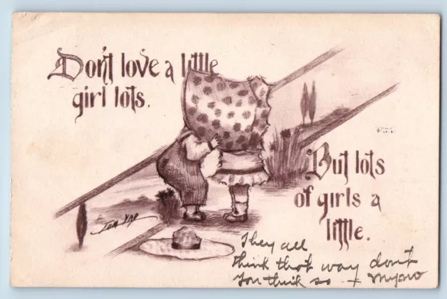 Tom Yap Signed Postcard Don't Love A Little Girl Lots La Grosse Wisconsin WI