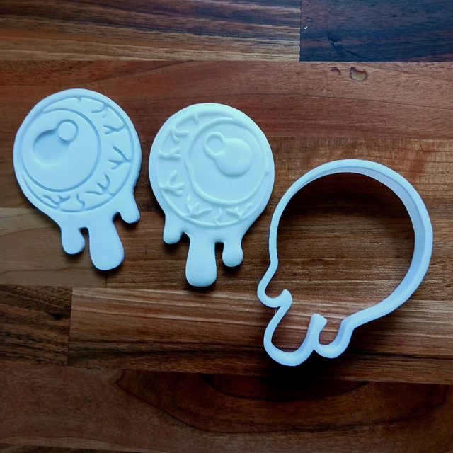 Juego de cortador de galletas de Halloween globo ocular masa emergente estampilla ojo