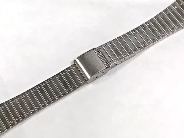 Bracelet acier inox 19 mm montre vintage Type Riveted watch band  chrono strap 6