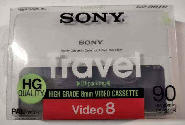 Sony Video8 Camcorder Kassette - 8mm Videokassette P5-90TR - mit Travel-Case