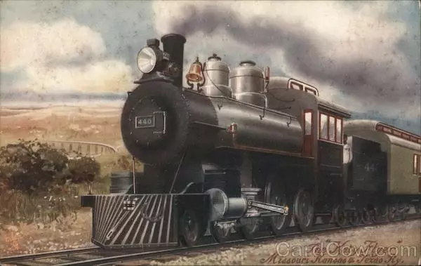 Railroad The Katy Flyer Tuck Antique Postcard Vintage Post Card