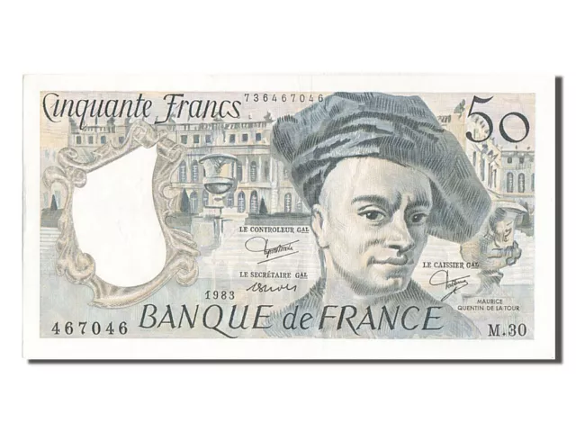 [#203609] Billet, France, 50 Francs, 50 F 1976-1992 ''Quentin de La Tour'', 1983