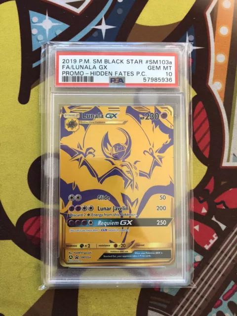 Lunala GX - PSA 9 - Hidden Fates - #SM103a