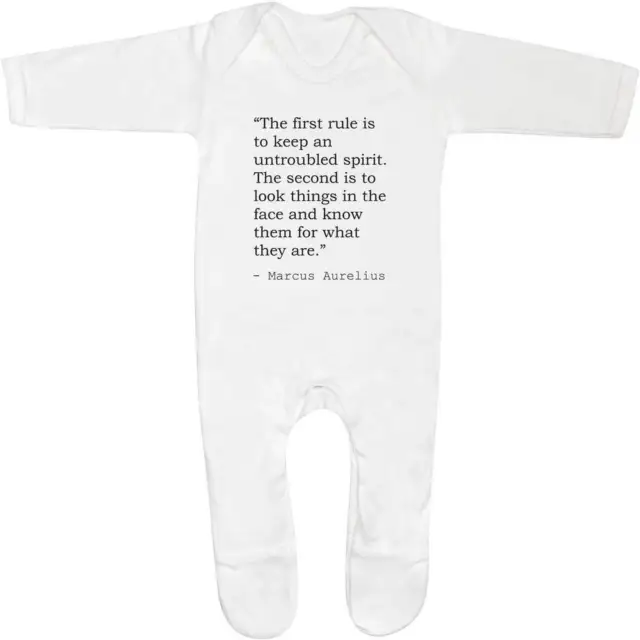 Inspirational Marcus Aurelius Quote Baby Sleepsuits (SS020870)