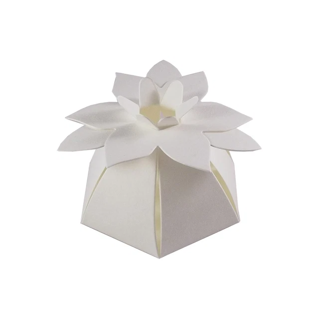 Exploding Poinsettia Christmas Table Favour Box, Party, Wedding. 20+ Colours.
