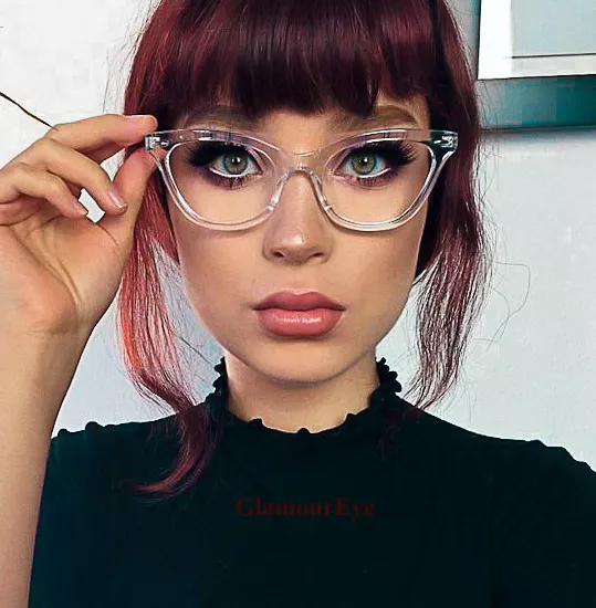 Vintage Retro Cat Eye Clear Demi Lens PinUp Rockabilly Eyeglasses Frames S  1404